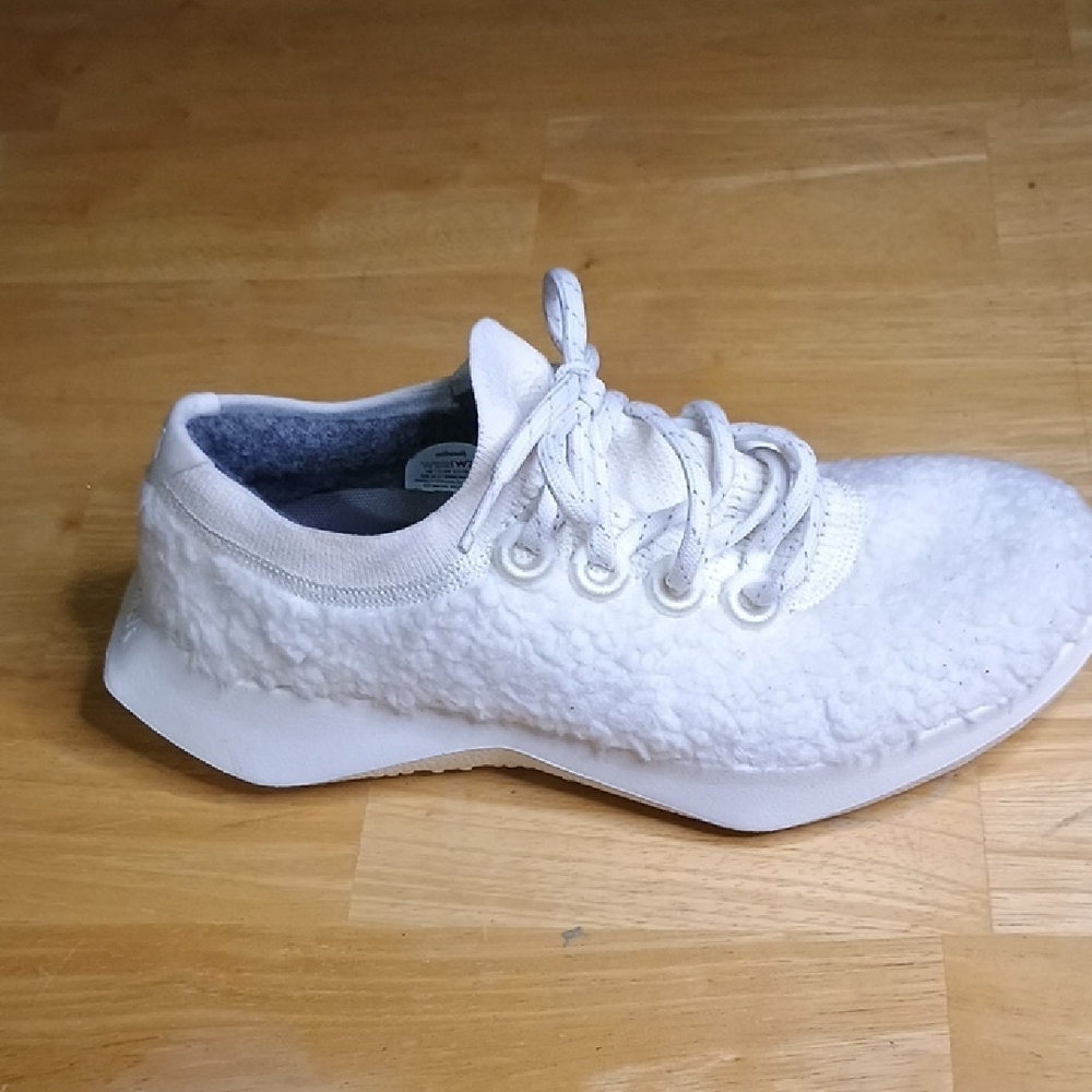Allbirds Cream Fleece Sneakers - Picture 8 of 10